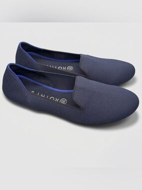 Rothys The Loafer Navy Blue 10.5 Slip On Flats Womens Comfort Shoes